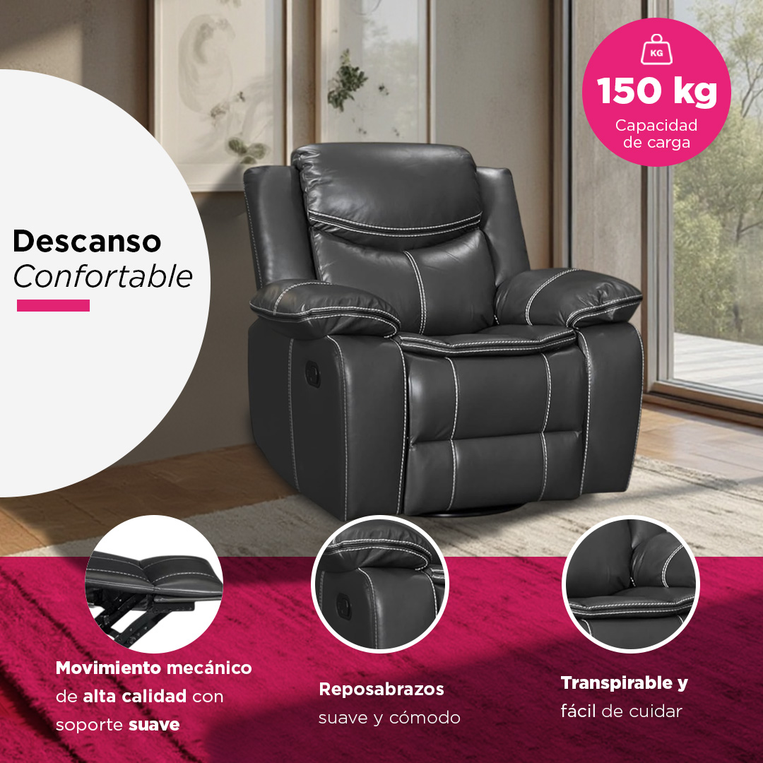 Foto 4 pulgar | Sillon Reposet Burgo Gris