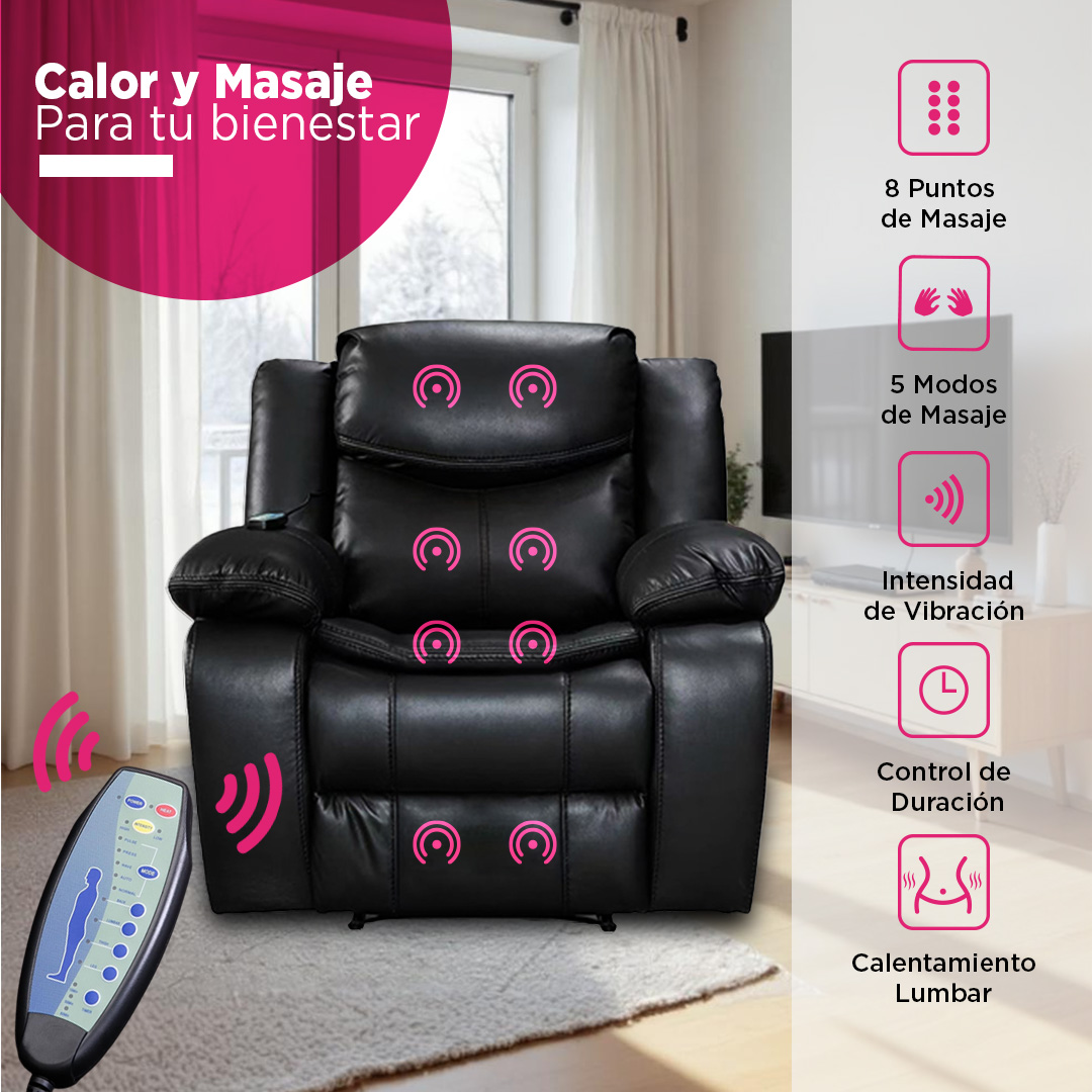 Foto 4 | Sillon Reposet Burgo  Negro