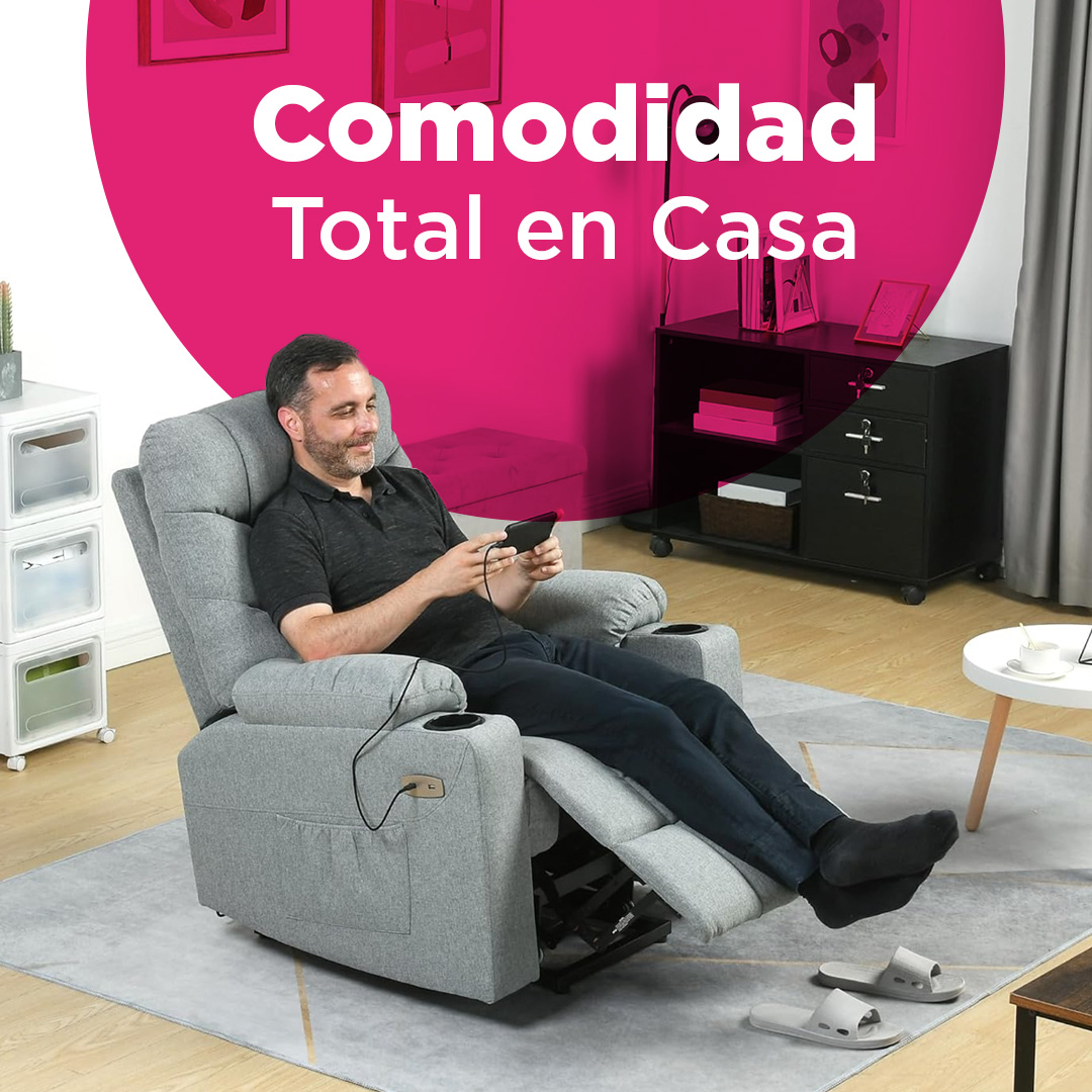 Foto 3 pulgar | Sillon Reposet Electrico  Reclinable Con Masaje  Weimar Gris