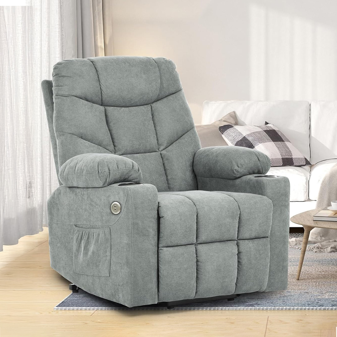 Foto 6 pulgar | Sillon Reposet Electrico  Reclinable Con Masaje  Weimar Gris