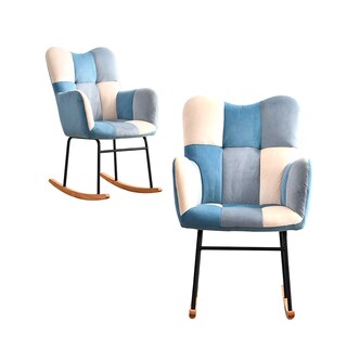 Foto 1 | Sillón Mecedora Iliosinnova color Azul para Sala de Estar