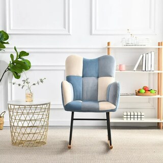 Foto 3 | Sillón Mecedora Iliosinnova color Azul para Sala de Estar