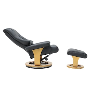 Foto 2 | Sillón Reposet Mecedora con Taburete Vanlig Paris Negro