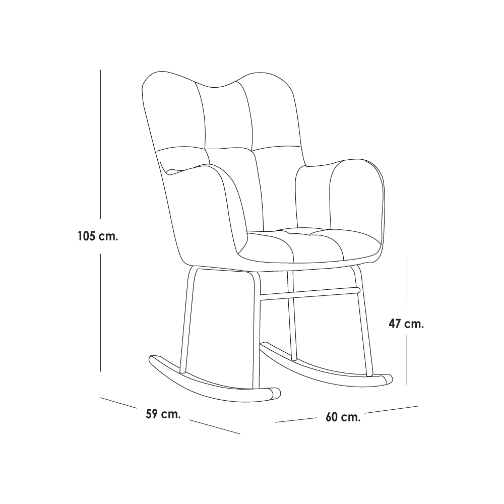 Foto 3 pulgar | Sillon Mecedora Ilios Innova London/rosa Color Rosa