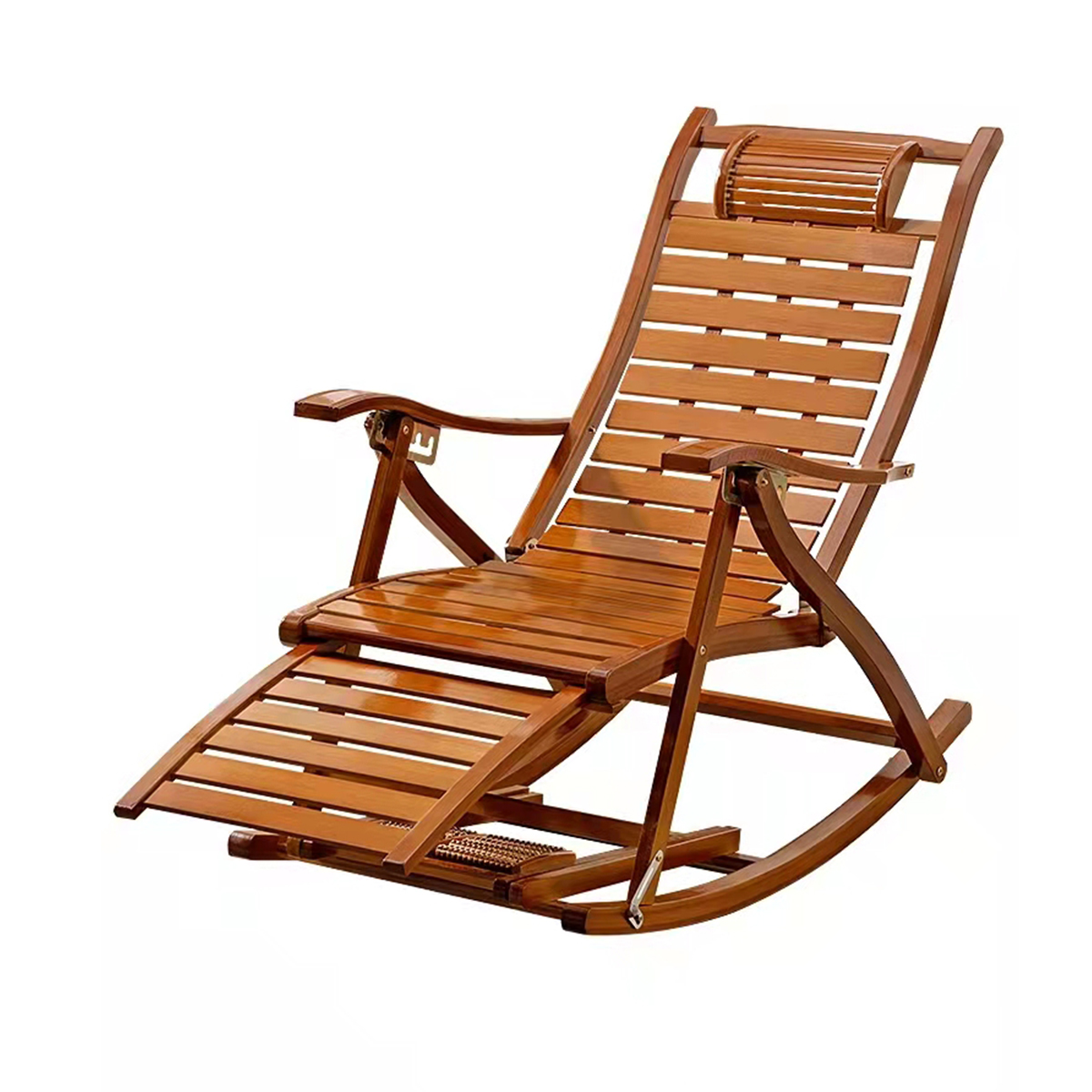 Foto 1 | Silla Mecedora de Bambú Komfort Plegable