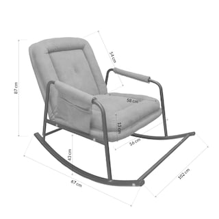 Foto 8 | Mecedora Reclinable Bossa Sloga Gris Oscuro