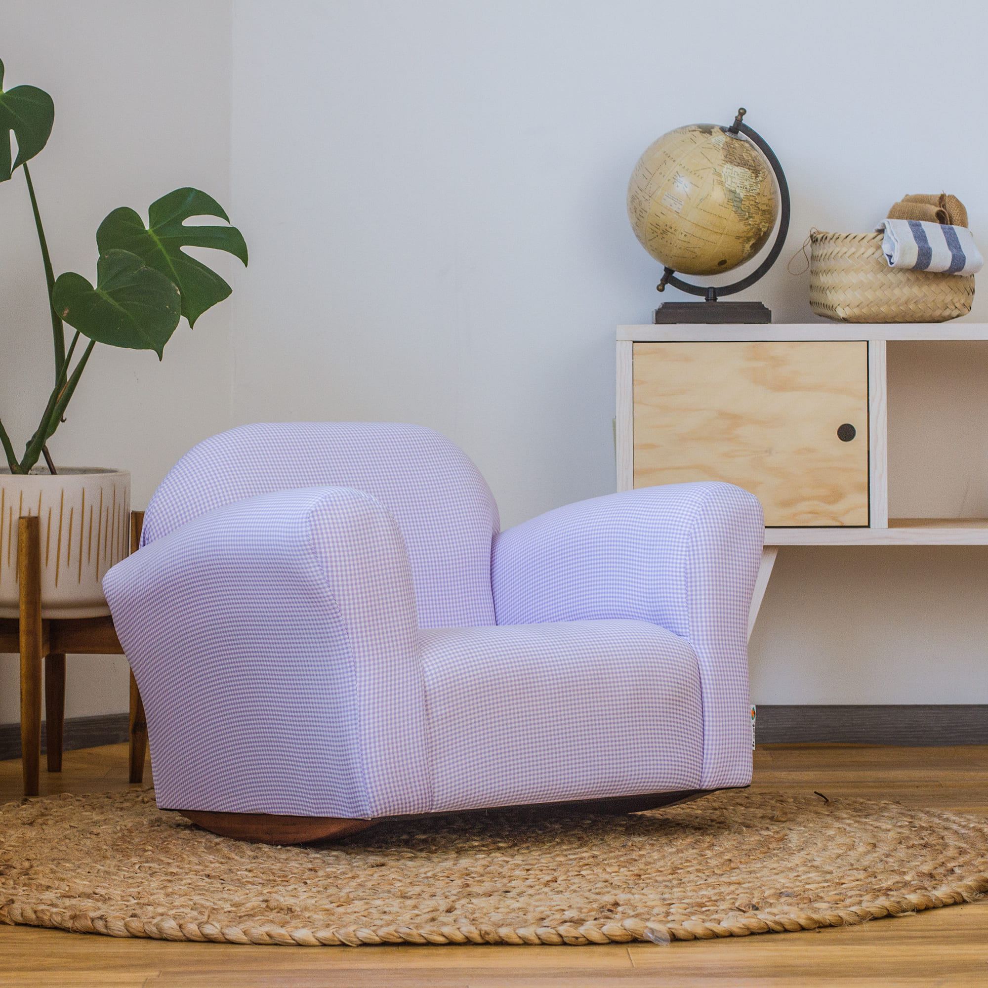 Foto 3 pulgar | Sillon Mecedora Con Patas Mecedoras De Madera Solida