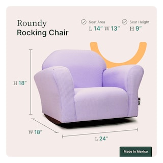 Foto 5 | Sillon Mecedora Con Patas Mecedoras De Madera Solida