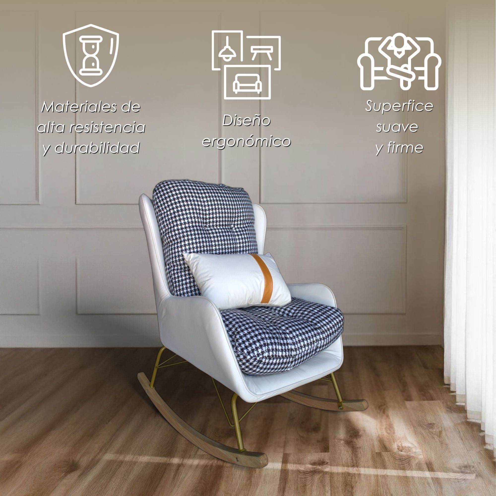 Foto 3 | Ilios Innova | Silla Mecedora: Diseño Ergonómico con Cojín Incluido