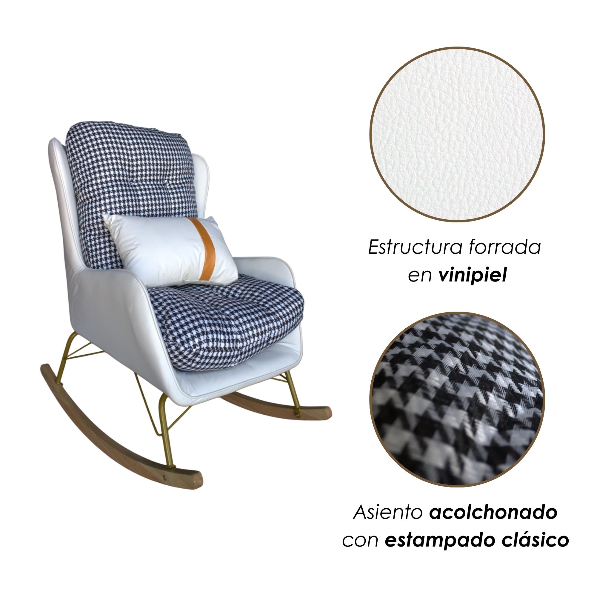 Foto 7 pulgar | Ilios Innova | Silla Mecedora: Diseño Ergonómico con Cojín Incluido