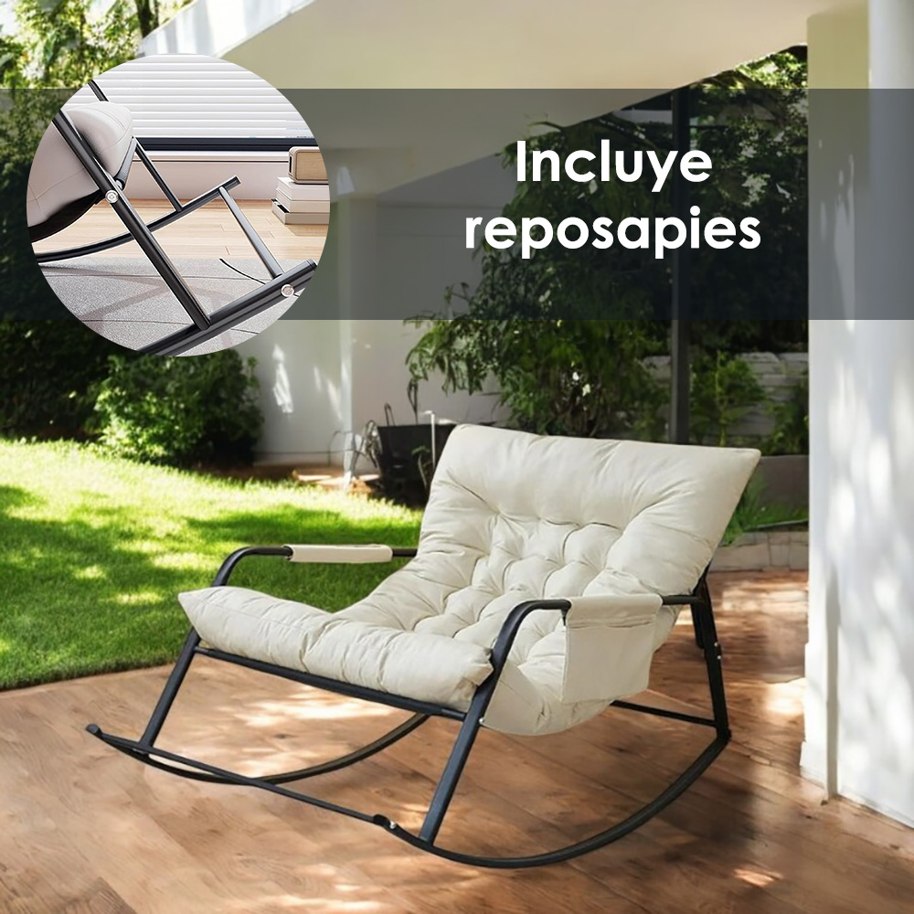 Foto 8 pulgar | Silla Mecedora Ilios Innova Oslo Color Beige