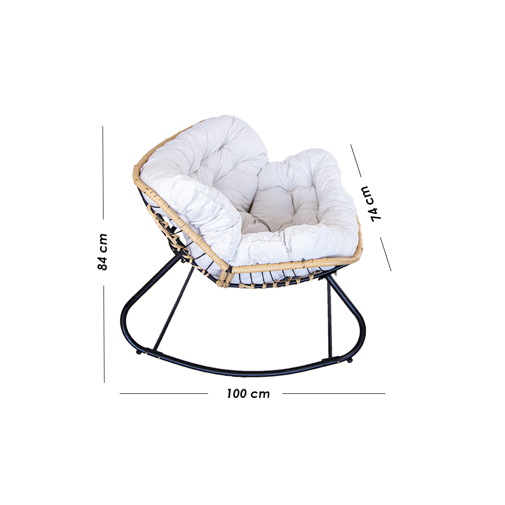 Foto 3 pulgar | Ilios Innova | Silla Mecedora Acojinada Moderna Con Cojín
