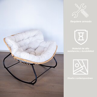 Foto 3 | Ilios Innova | Silla Mecedora Acojinada Moderna Con Cojín