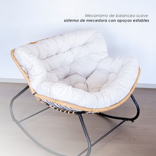Foto 8 | Ilios Innova | Silla Mecedora Acojinada Moderna Con Cojín