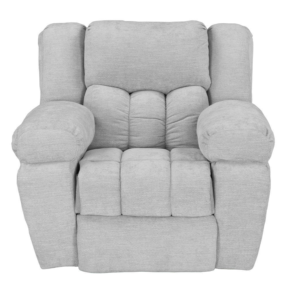 Sillón Trinity Rexons Reclinable Mecedora Color Gris Plata