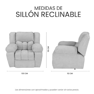 Foto 8 | Sillón Trinity Rexons Reclinable Mecedora Color Gris Plata