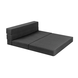 Foto 7 | Sofá Cama 2 En 1 Sillón Matrimonial y Colchón Plegable Gris