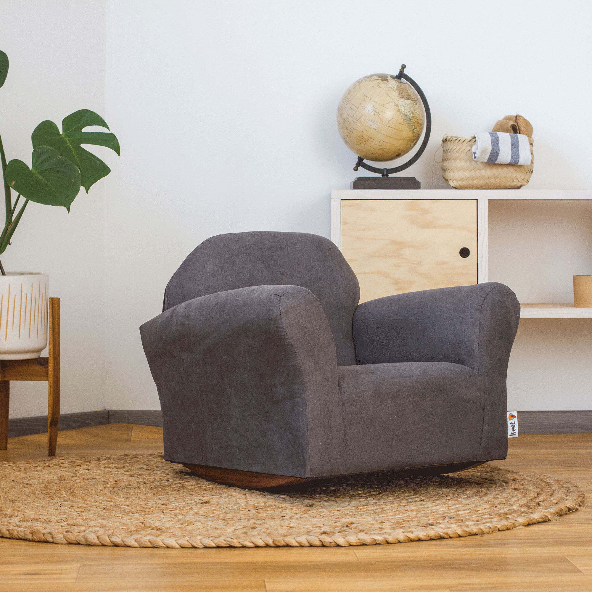 Foto 4 pulgar | Sillón Mecedora en Microsuede para el Desarrollo Sensorial