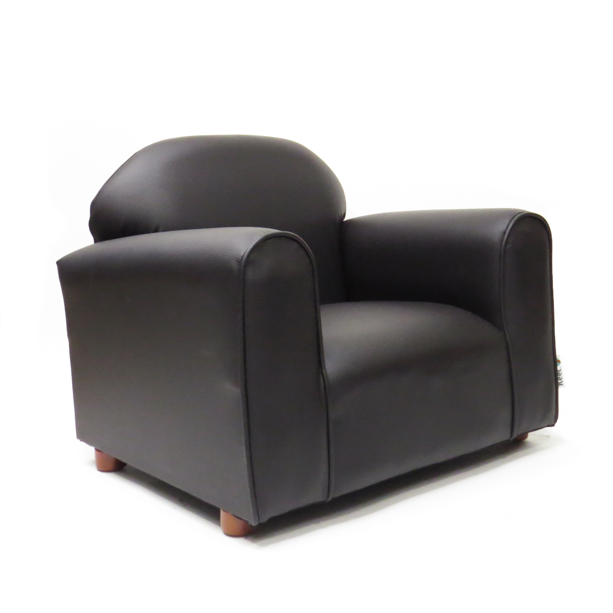 Foto 4 pulgar | Sillón Keet Vynil Brown con Banco Ottoman