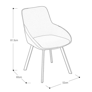 Foto 6 | Silla de Oficina Nekal Gris