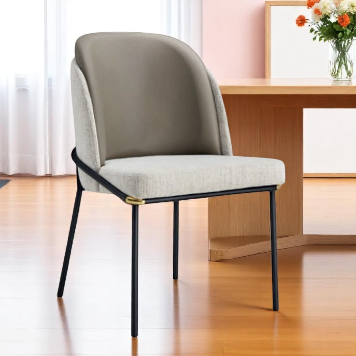 Foto 2 | Silla Hank  Pu/tela Gris