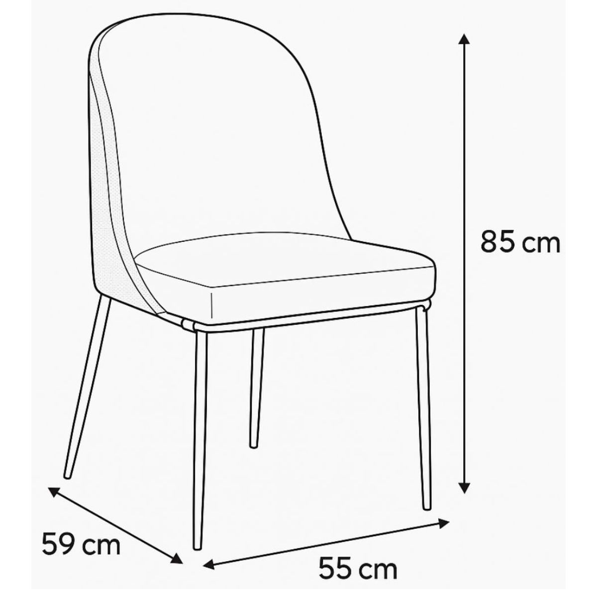 Foto 5 pulgar | Silla Hank  Pu/tela Gris