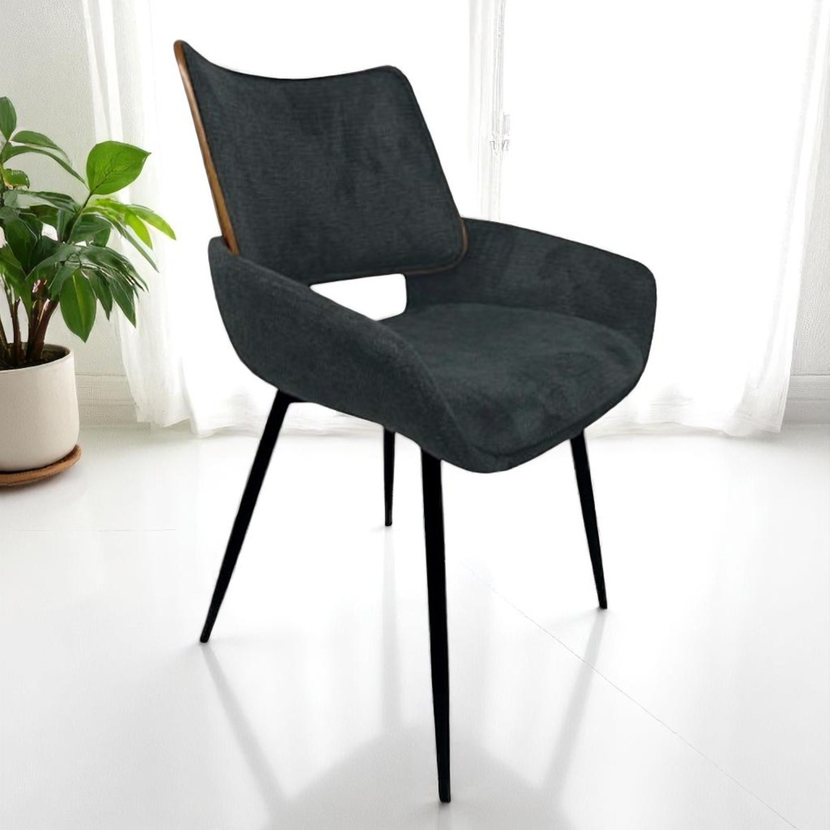 Foto 4 pulgar | Silla  Aaron Gris Oxford