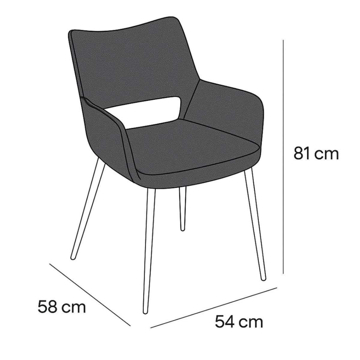 Foto 4 | Silla  Aaron Gris Oxford