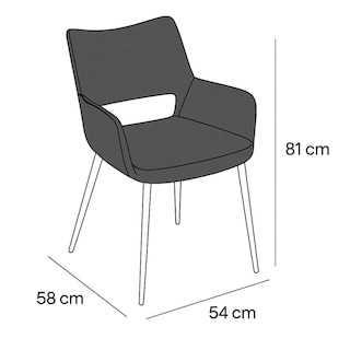 Foto 4 | Silla Aaron Gris Oxford
