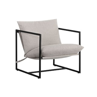 Foto 1 | Ilios Innova | Silla De Acento Kyo Gris, Estilo Industrial Minimalista, Estructura Metálica Negra Con Cojines Acolcha