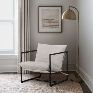 Foto 5 | Ilios Innova | Silla De Acento Kyo Gris, Estilo Industrial Minimalista, Estructura Metálica Negra Con Cojines Acolcha