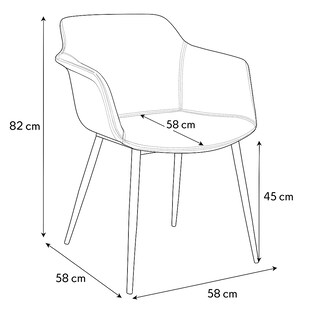 Foto 2 | Silla Negra Terzetto Furniture Mia