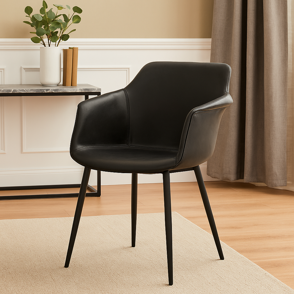 Foto 4 pulgar | Silla Negra Terzetto Furniture Mia
