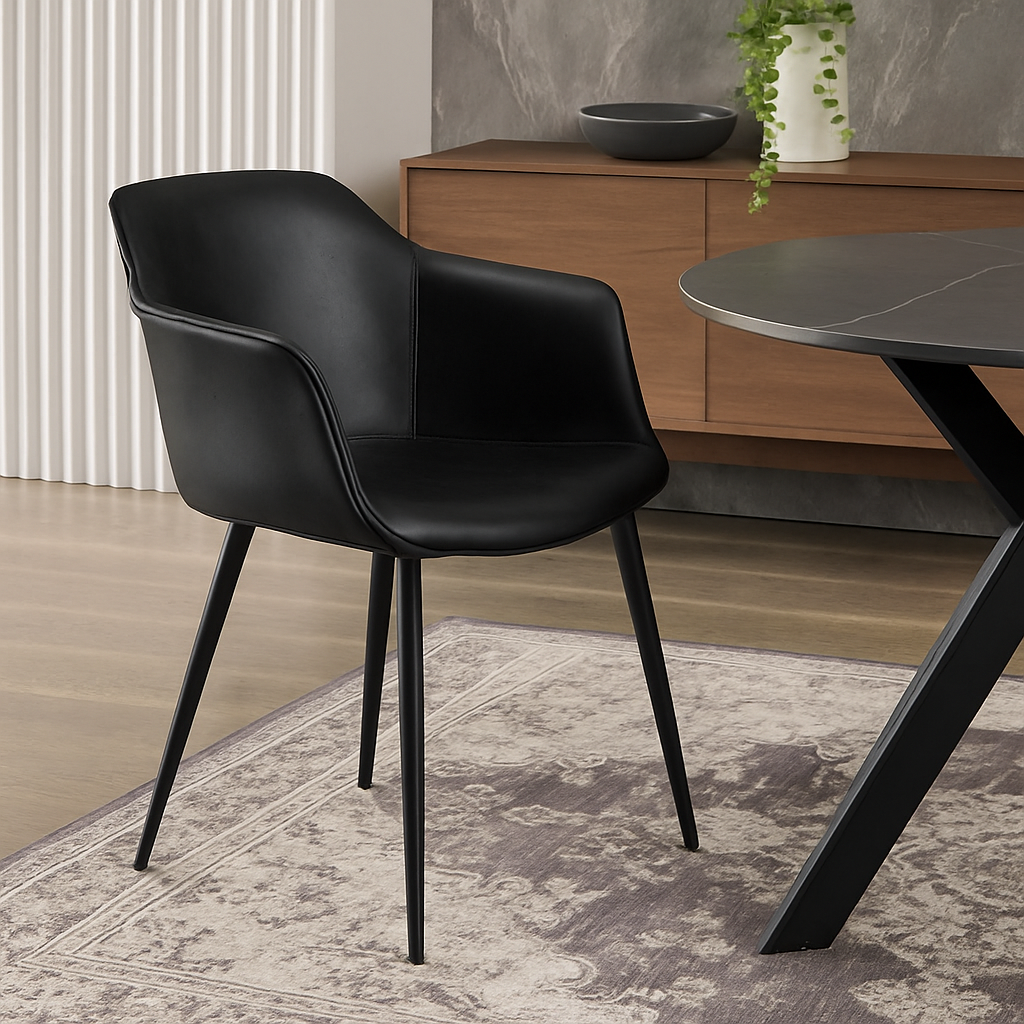 Foto 5 pulgar | Silla Negra Terzetto Furniture Mia