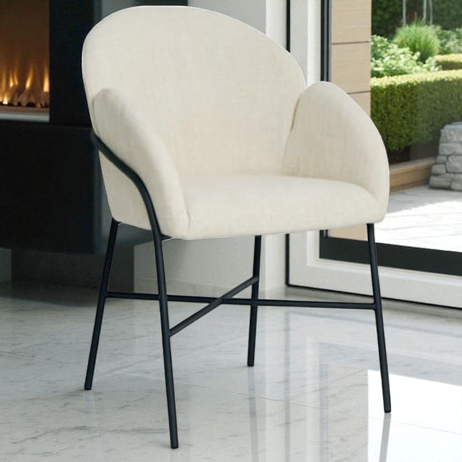 Foto 4 pulgar | Silla Ocasional Tamy Tela Beige