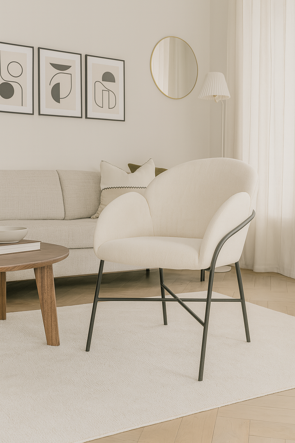 Foto 5 pulgar | Silla Ocasional Tamy Tela Beige