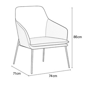 Foto 3 | Sillon Ximena Gold