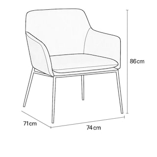 Foto 3 | Sillon Rochita Gold