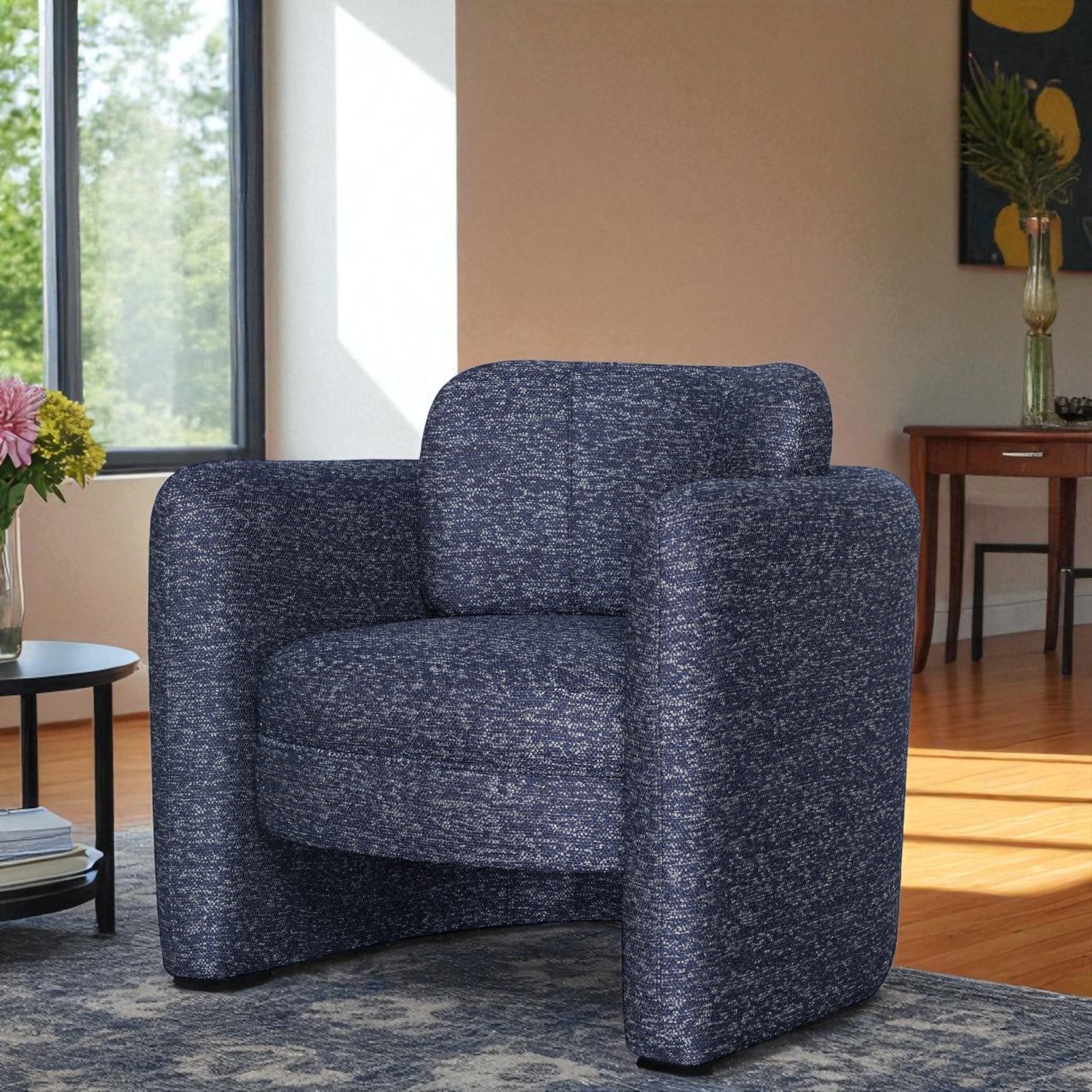 Foto 4 pulgar | Sillón Ocasional Casparine Azul