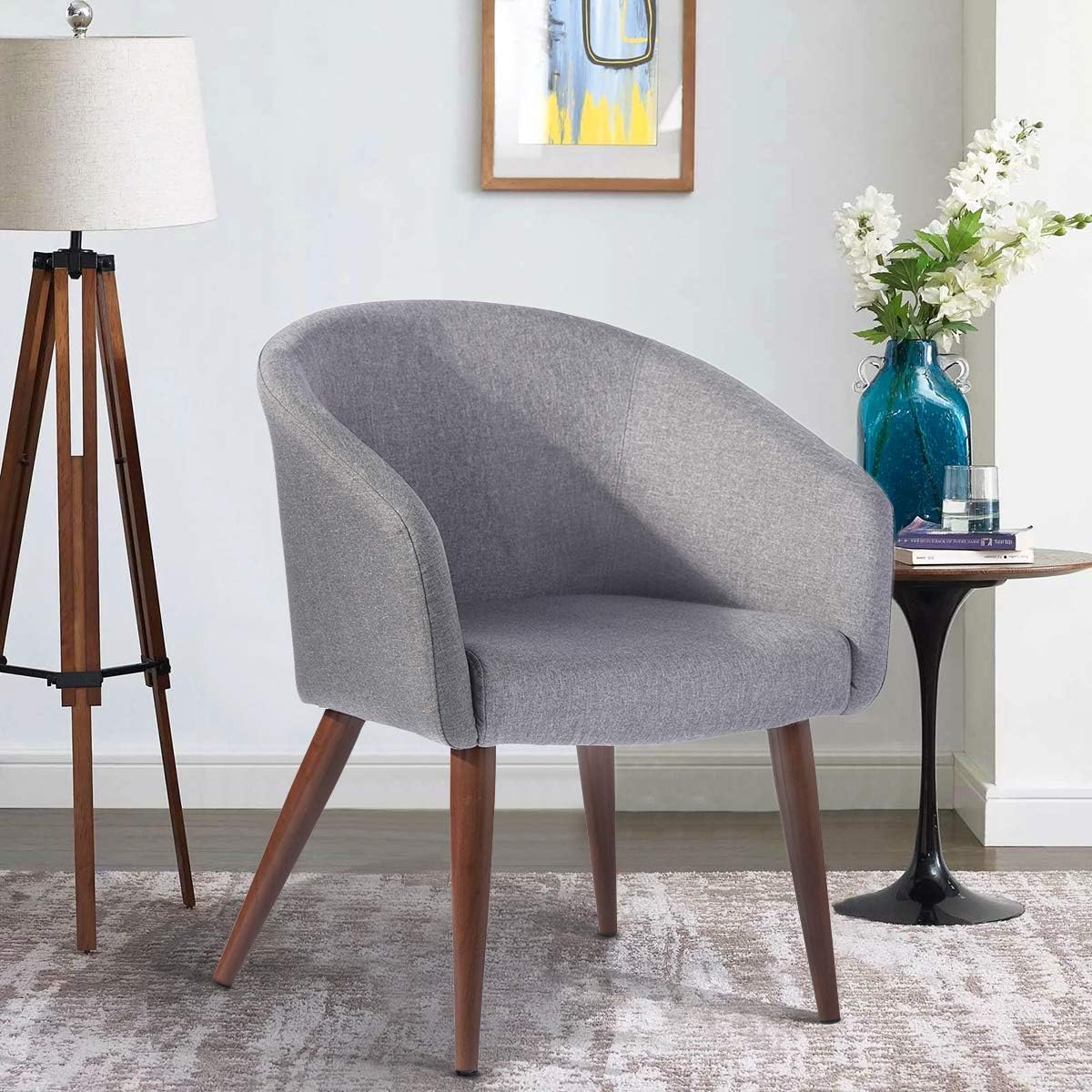 Foto 3 pulgar | Silla Decorativa Furniturer Aokelan Gris 59 X 50 X 76.7 Cm