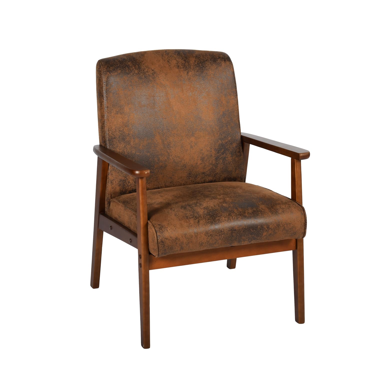Foto 1 | Silla de Madera FurnitureR Bruqax Marrón