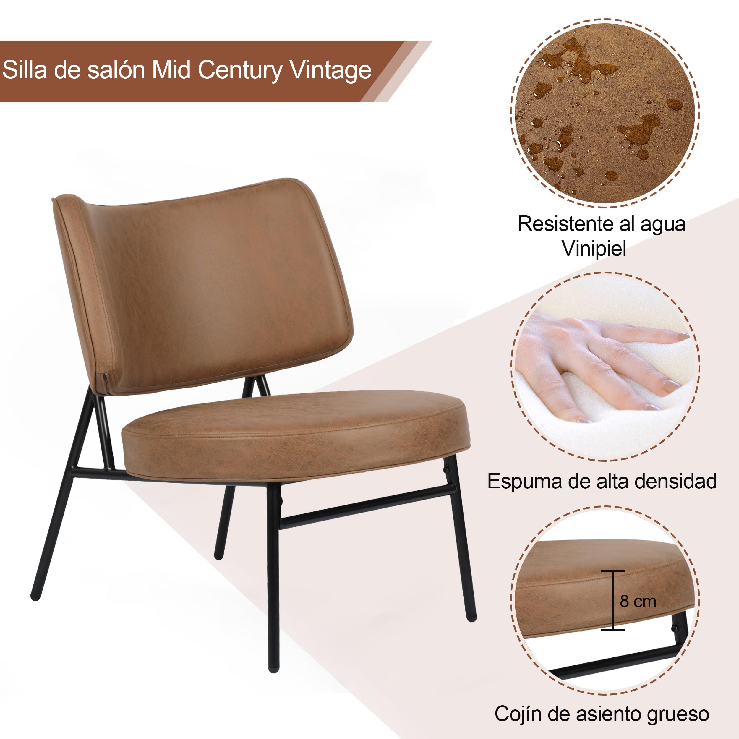 Foto 7 pulgar | Silla Ocasional Furniturer Café