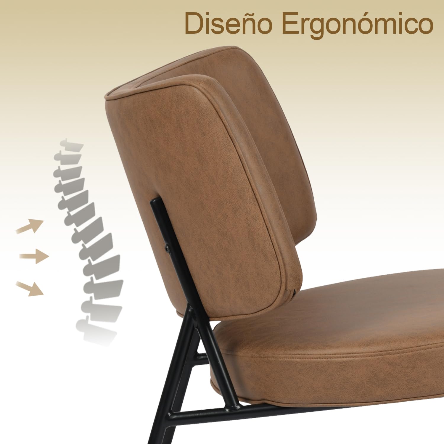 Foto 8 pulgar | Silla Ocasional Furniturer Café
