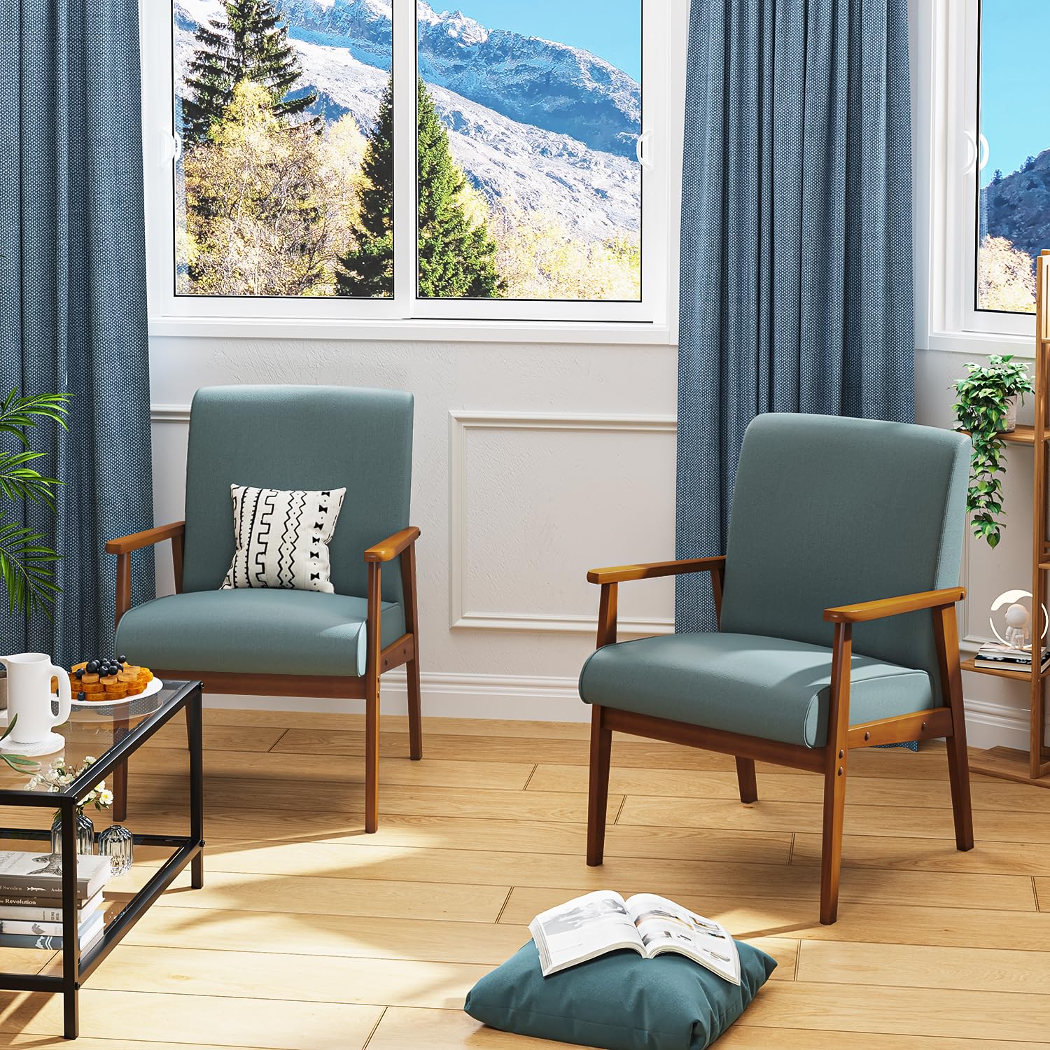 Foto 3 pulgar | Silla Decorativa Furniturer Bruqax Verde 60 X 62 X 87.5 Cm