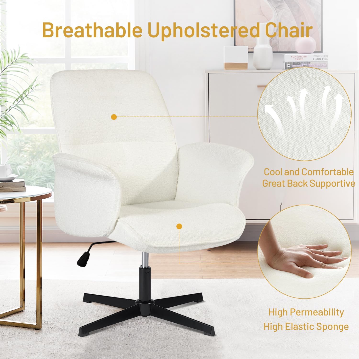 Foto 7 | Silla FurnitureR Thomasina Blanca