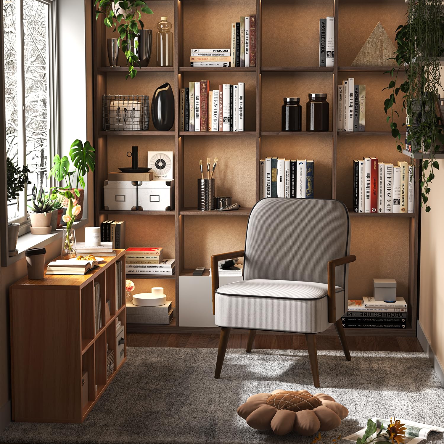 Foto 5 pulgar | Silla Decorativa Furniturer Doggy Gris