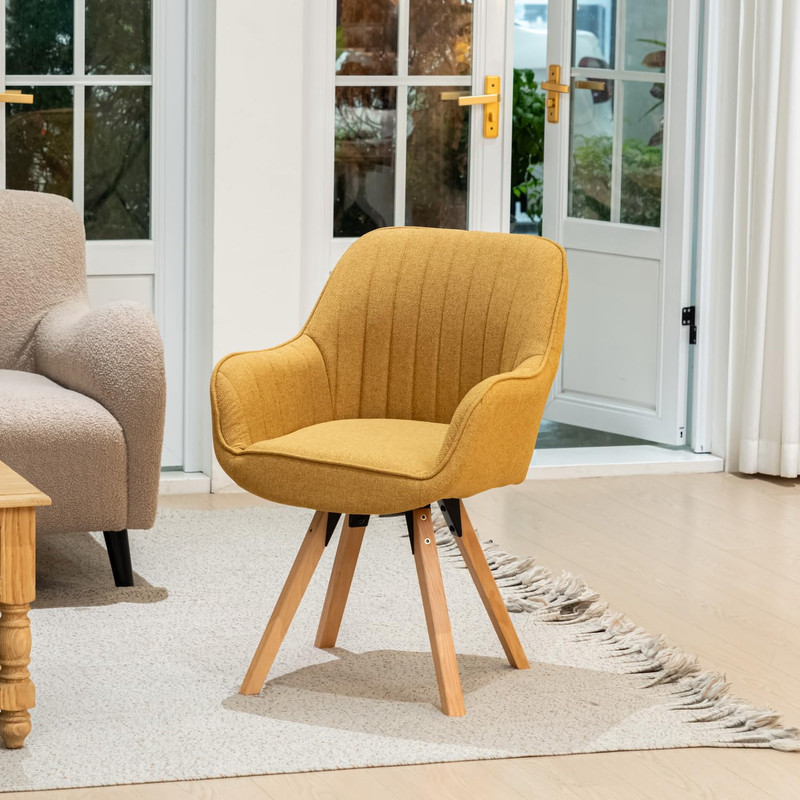 Siila Sillón Individual Ggiratoria 360° Amarillo Gomyhome