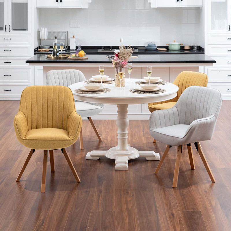 Foto 6 | Siila Sillón Individual Ggiratoria 360° Amarillo Gomyhome
