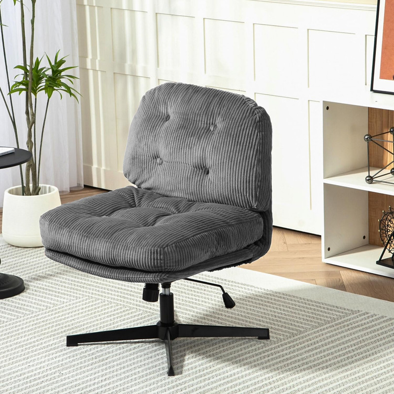 Sillon Ocasional Individual Con Giro De 360 ​​grados Gris Gomyhome