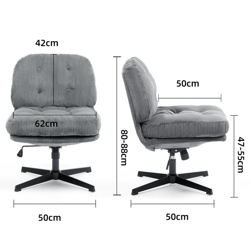 Foto 3 pulgar | Sillon Ocasional Individual Con Giro De 360 ​​grados Gris Gomyhome